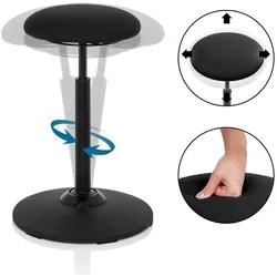 Stehhocker / Stehhilfe BALANCE SIT Stoff schwarz hjh OFFICE
