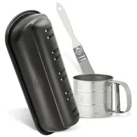 Dr. Oetker Back-Set Stollenform mit Antihaftbeschichtung, Mehl- und Puderzuckersieb