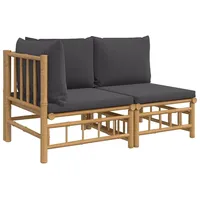 vidaXL Garten-Lounge-Set 2-tlg. grau/silber