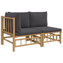 vidaXL Garten-Lounge-Set 2-tlg. grau/silber