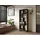 SKRAUT HOME Bücherregal 67 x 31 x 174 cm Dunkle Eiche/Schwarz