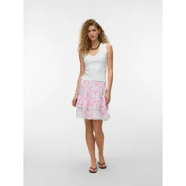 Vero Moda Minirock Damen Bedruckt Pink/Weiß L