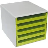 M&M Schubladenbox 28,5 x 35,7 x 26,0 cm 5-tlg. lindgrün