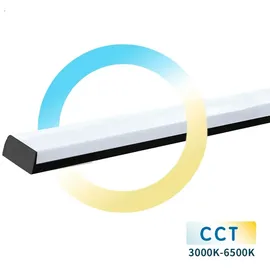 Energmix 60 cm schwarze LED Unterbauleuchte Unterbaulampe LED Lichtleiste | 18W | 1820 Lumen | CCT 3000K/4000K/6500K