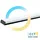 Energmix 60 cm schwarze LED Unterbauleuchte Unterbaulampe LED Lichtleiste | 18W | 1820 Lumen | CCT 3000K/4000K/6500K