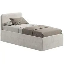 home collective Polsterbett Beige, Textil, Schichtholz, 100x200 cm, Schlafzimmer, Betten, Polsterbetten