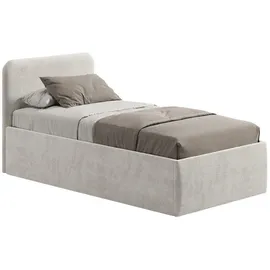 home collective Polsterbett Beige, Textil, Schichtholz, 100x200 cm, Schlafzimmer, Betten, Polsterbetten