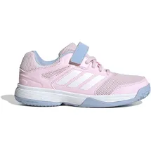 adidas Kinder Hallenschuhe Speedcourt K Klett JR1682 - clear Pink/Ftwr white/glow blue - 28