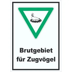 Brutgebiet für Zugvögel Schild A1 (594x841mm)