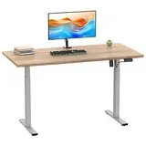 VCM Schreibtisch Lona Sonoma Eiche / Silber