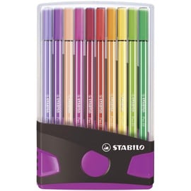 Stabilo Pen 68 ColorParade - 20er Tischset in anthrazit/pink - mit 20