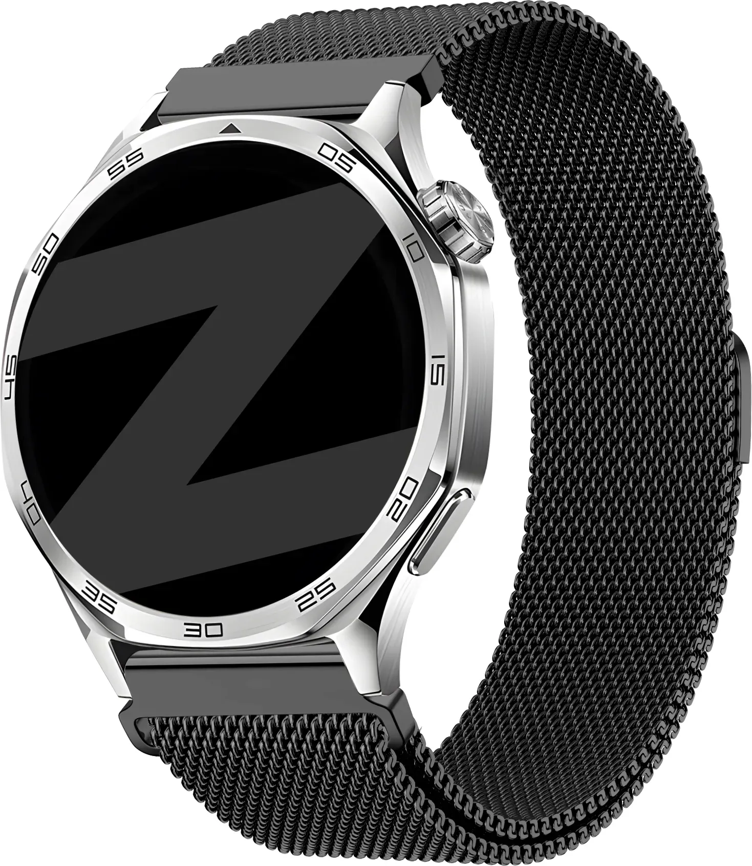 Bandz Maoo FORGE Armband Milanese 'Easy Fit' für Maoo FORGE - Schwarz - Magnetischer Verschluss