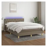 vidaXL Boxspringbett 140 x 200 cm Taupe