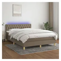 vidaXL Boxspringbett 140 x 200 cm Taupe