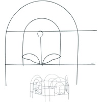 20 tlg. Beetzaun Metall, Deko Steckzaun, Beetumrandung grün, Zierzaun Ziergitter