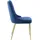 Livetastic Esszimmerstuhl rund Textil blau/gold