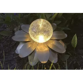 Star Trading LED Solardekoblume Lilly, 3er Pack - Gold,