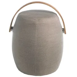 AC ANGEL CERDÁ Angel Cerdá  Hocker gepolstert in grauem Stoff 5074C