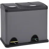 Svita TC2Combo26 Mülleimer Trenneimer Abfalleimer Grau Papierkorb (8l + 18l)