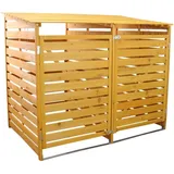 Mülltonnenbox Mülltonnenverkleidung Doppelbox Müllbox Mülltonnenabdeckung Holz