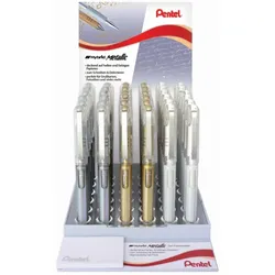 Pentel Gel-Tintenroller K230, gold, silber, weiß, Display