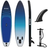 YEAZ Inflatable SUP-Board OCEAN BEACH - EXOTRACE PRO - sup board, Inflatable SUP Board, (Set), inkl. Zubehör wie Finne und Handpumpe blau