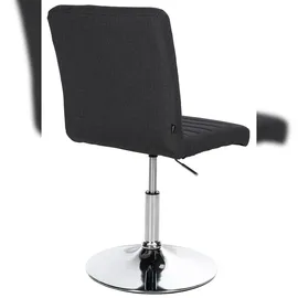 CLP 2er Set Esszimmerstuhl Elvas Stoff I Höhenverstellbar Und 360 Grad Drehbar, Mit Bodenschonern I Wohnzimmerstuhl Mit Gestell In Chromoptik