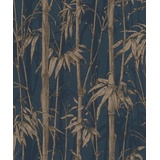 Rasch Textil Rasch Vliestapete (Botanical) Blau goldene 10,05 m x 0,53 m Florentine III 484892