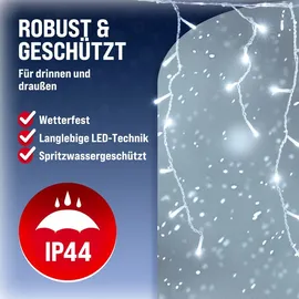 monzana Lichtervorhang LED 10 m Kaltweiß