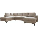 miuform Eckcouch Polyester 8-Sitzer Beige