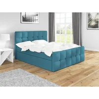 Mebloland Boxspringbett BERG 140 x 200 mit 2 Bettkästen,