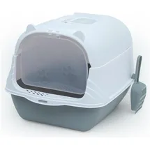 Intirilife Katzentoilette 51 x 37,5 x 34,5cm Grau/Weiß
