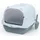 Intirilife Katzentoilette 51 x 37,5 x 34,5cm Grau/Weiß