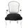 Casa Padrino Barock Salon Stuhl Weiß / Schwarz Mod2 Bling Bling