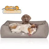 Knuffelwuff Tierbett Hundebett Columbia, Orthopädisch grau 63 cm x 85 cm