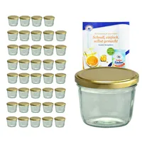 Mambocat 40er Set Sturzglas 230 ml mit goldenem Deckel