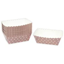 Frau Wundervoll Frau WunderVoll® Kuchen Backformen 24 Stück, rosa weiße Sterne/Mini Kuchenform Backformen, Backförmchen, Muffin Backform, Papierbackform, Förmchen Papier Kastenform Einweg Backform