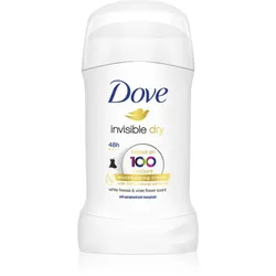 Dove Invisible Dry Antiperspirant Antitranspirant-Stick gegen weiße Flecken 48 Std. 40 ml