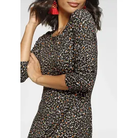 LAURA SCOTT Jerseykleid, mit modischem Allover-Print, Gr. 34, N-Gr, schwarz-bunt-gemustert (jerseykleid aus nachhaltigem material)) , 54788637-34 N-Gr