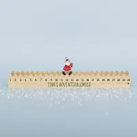 Adventskalender 'Walking Santa' aus Holz | Personalisiert mit Text | Weihnachten
