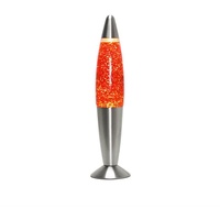 Licht-Erlebnisse Lavalampe Glitter TIMMY Orange Silber H:36cm inkl. E14
