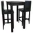 vidaXL Barset Bartisch mit 2 Barhockern 0 x 0 x 0 cm Schwarz