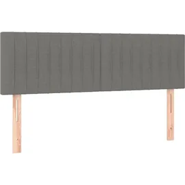 vidaXL Boxspringbett 140 x 200 cm Dunkelgrau