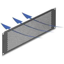 Delock Blindplatte - mit runden Löchern - Schrankmontage - 3U - 48.3 cm (19")