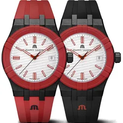 Maurice Lacroix Aikon #tide #TIDE BLACK, RED AND WHITE" AI2008-04010-400-J Sonderangebot" - weiß,schwarz - 40mm