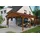 SKANHOLZ Fichtelberg Einzelcarport 4,23 x 8,08 m nussbaum mit roten Dachschindeln