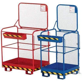 R+R INDUSTRIETECHNIK Arbeitskorb Typ Rak 1200x800x1910mm Ral3000 feuerrot