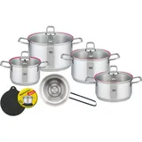 ELO Excellent Topf-Set 6-tlg. 3 x Fleischtopf + Bratentopf + Kasserolle  inkl. Untersetzer