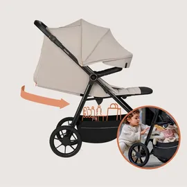 lionelo IVA Buggy bis 22 kg 6 Monaten bis 4 Jahre 360° Räder Volle Stoßdämpfung Verstellbare Rückenlehne höhenverstellbares Verdeck XXL UPF50+ Premium Stoff