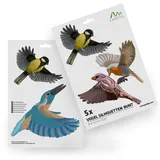 Gardigo Vogelsilhouette Heimische Vögel 5 Teilig mehrfarbig